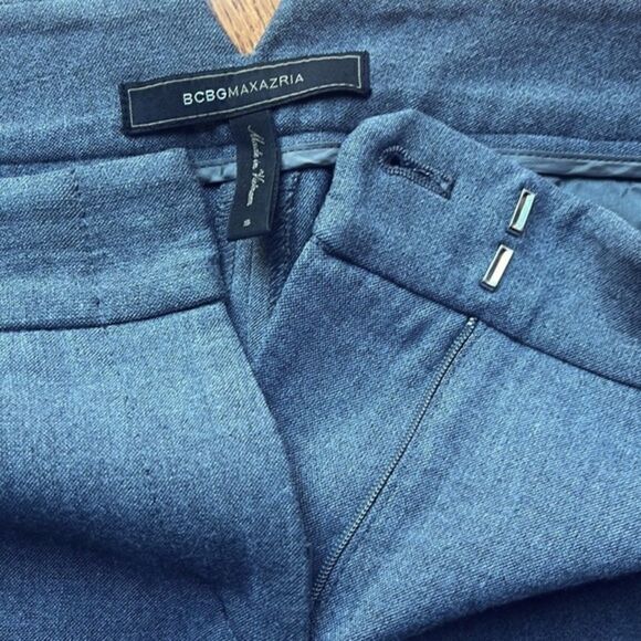 BCBGMAXAZRIA HEATHER GRAY STRETCH DRESS CAREER PANTS SIZE SMALL - Picture 7 of 8